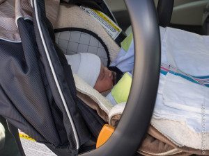 In the car for the first time