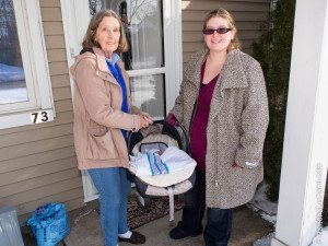 Grandmom, Mommy, and Baby come home together for the first time!