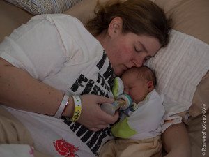 Mommy and Baby taking a nap for the first time at home!